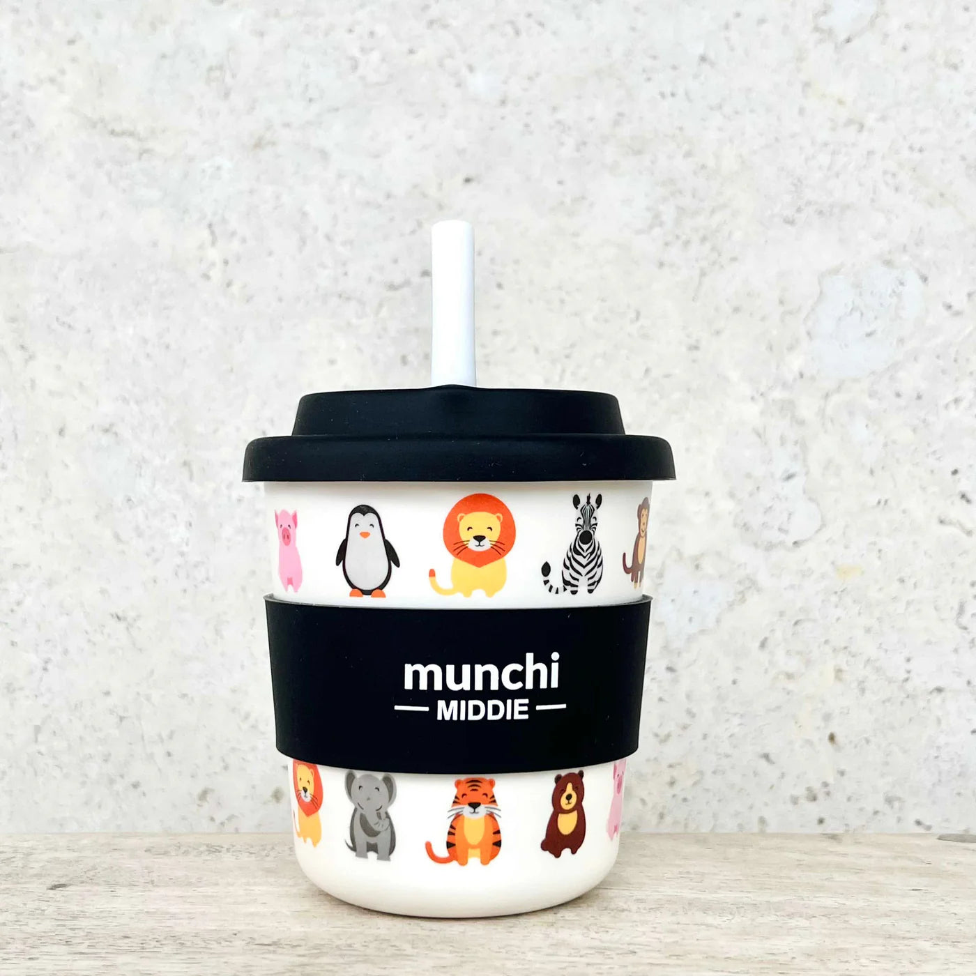 Middie 'Zoo' Cup (240ml/8oz) - Straw Included