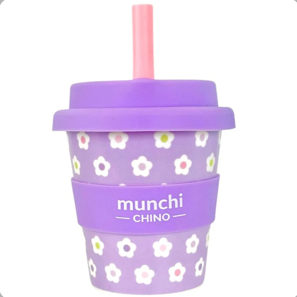 Babychino 'Flower' Cup (120ml/4oz) - Straw Included