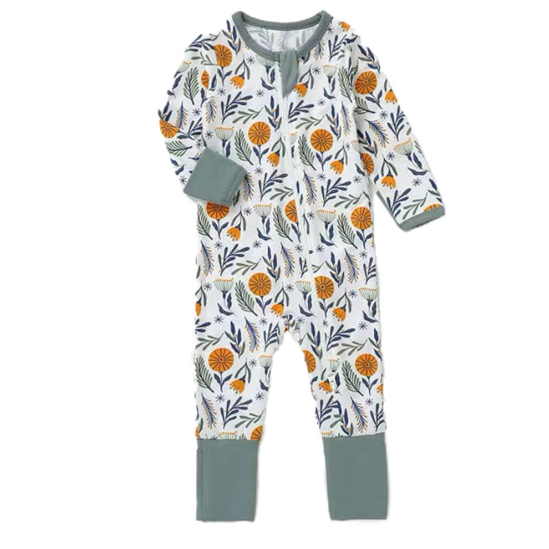 Kids Bamboo Growsuit - Floral