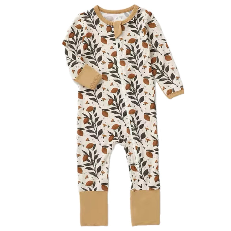 Kids Bamboo Growsuit - Lemon