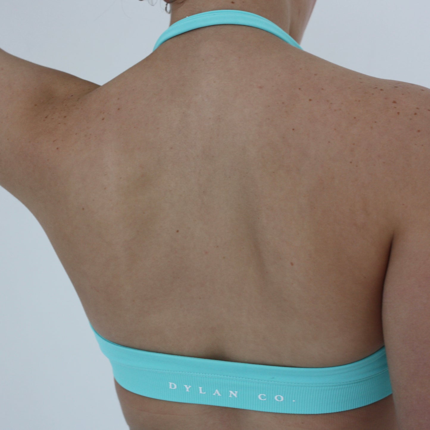 Impact Halter Crop - Aqua