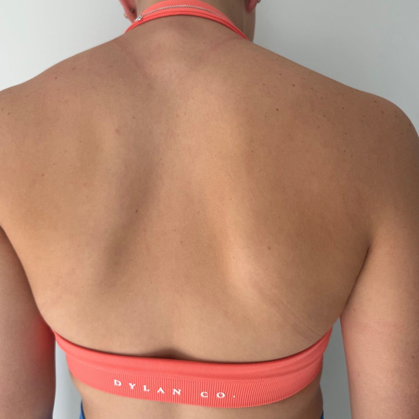 Impact Halter Crop - Peach