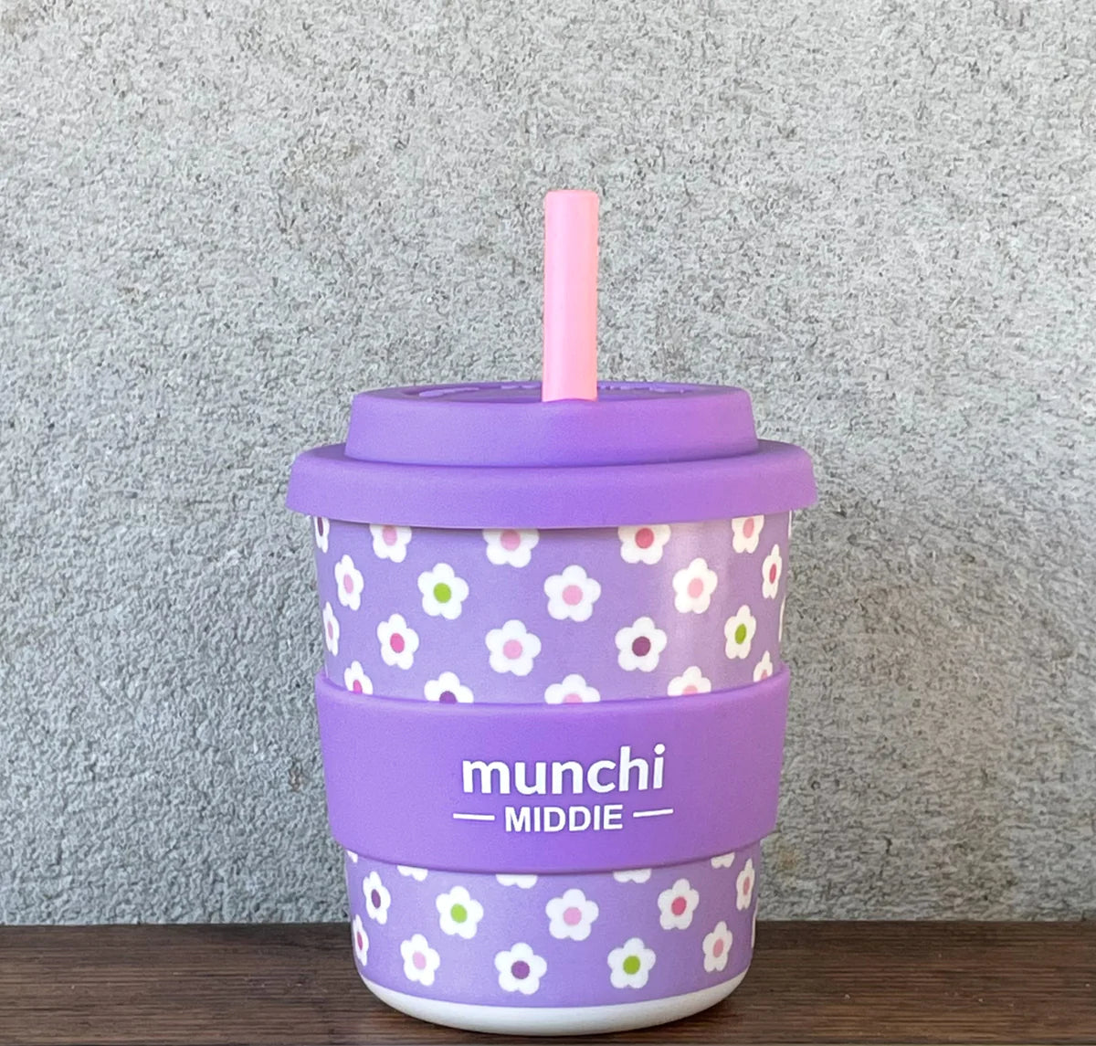 Middie 'Flower' Cup (240ml/8oz) - Straw Included