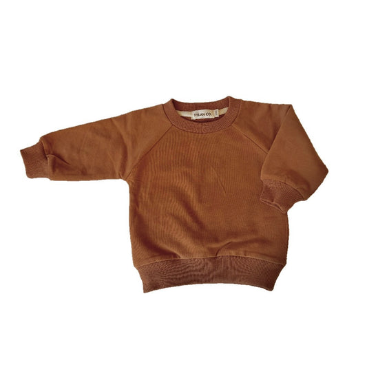 KIDS BASIC CREWNECK - CHOCOLATE