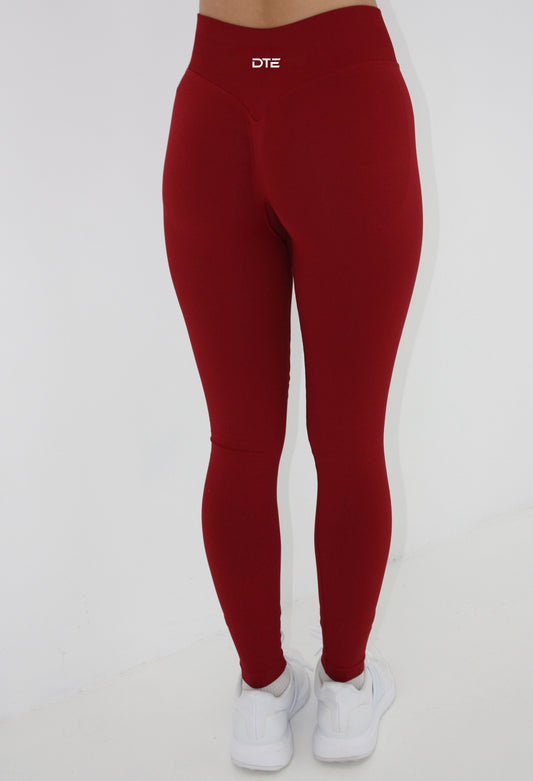 Impact Leggings - Deep Red