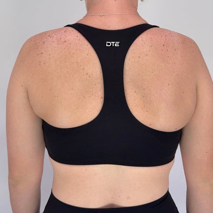 Luxe Racer Back Crop - Black