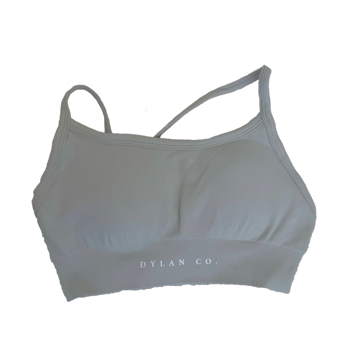 IMPACT CROSS BACK CROP - CREAM (NEW LOGO)