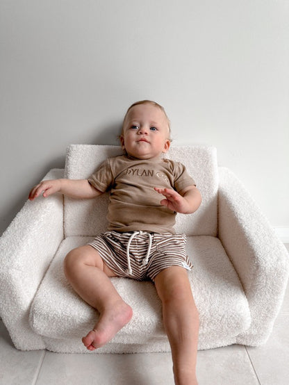 Kids Logo Tee - Dark Beige