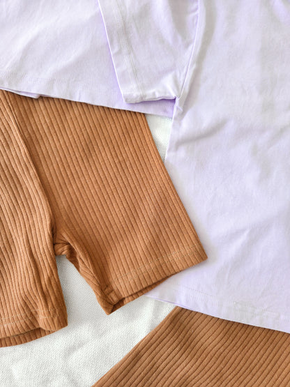 Kids Basic Bike Shorts - Chocolate