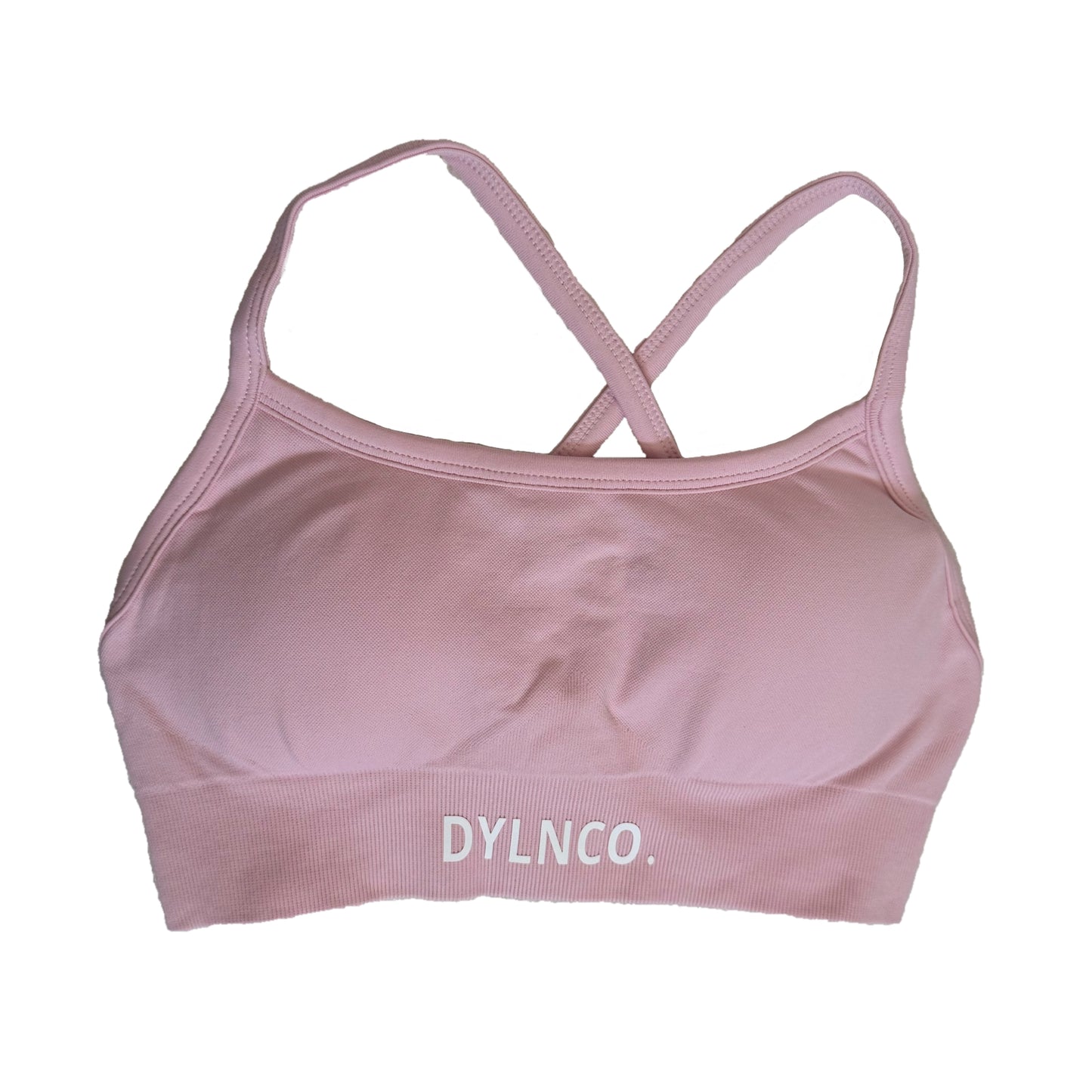 IMPACT CROSS BACK CROP - MARSHMELLOW PINK (OLD LOGO)