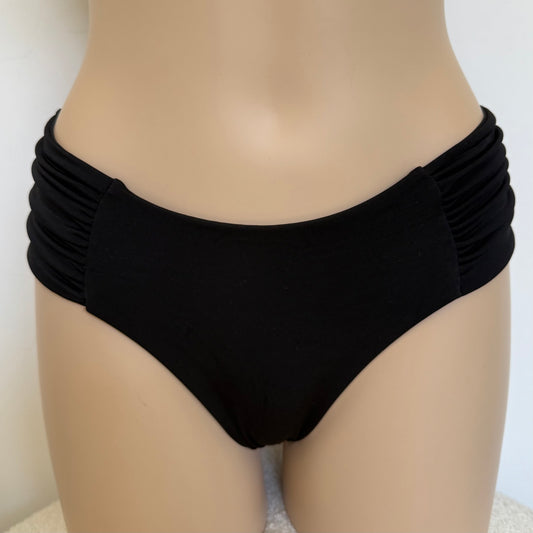 Bikini Bottoms Full Coverage Low Rise - Black