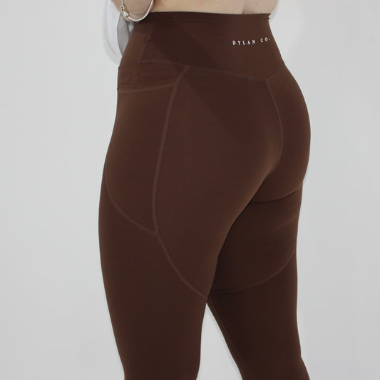 Essential Pocket Leggings - Brown