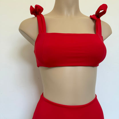 BIKINI TUBE TOP - BRIGHT RED