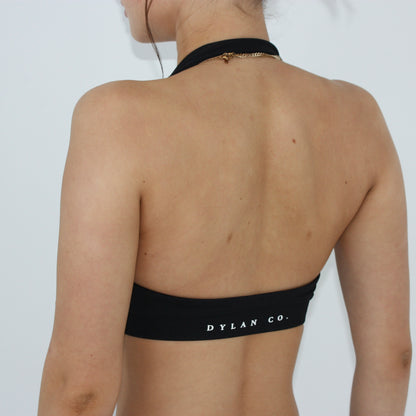 Impact Halter Crop - Black