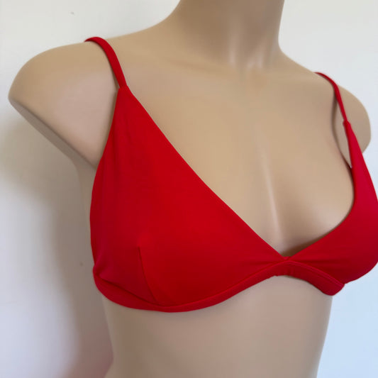 Bikini Triangle Top - Red
