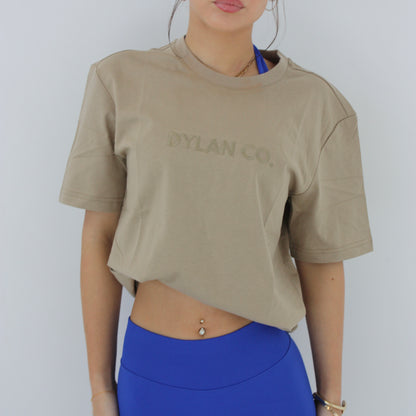 Unisex Logo Tee - Dark Beige