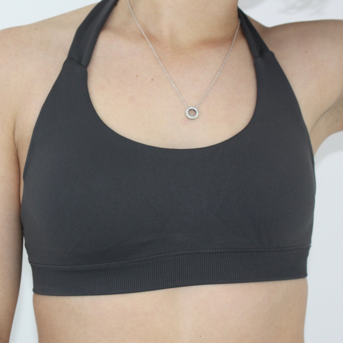 Impact Halter Crop - Dark Gray