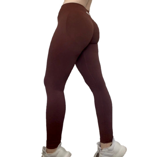 SEAMLESS LEGGINGS - CHOCOLATE BROWN