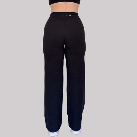 Luxe Wide Leg Flares - Black