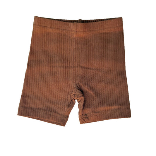 KIDS BASIC BIKE SHORTS - CHOCOLATE