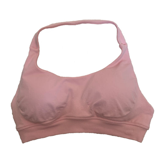 SEAMLESS HALTER CROP - MARSHMALLOW PINK