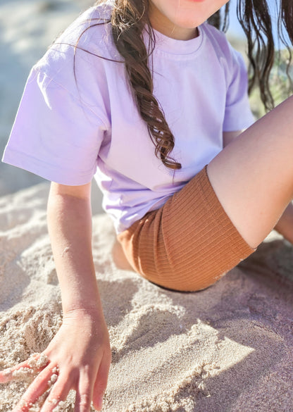 Kids Basic Bike Shorts - Chocolate