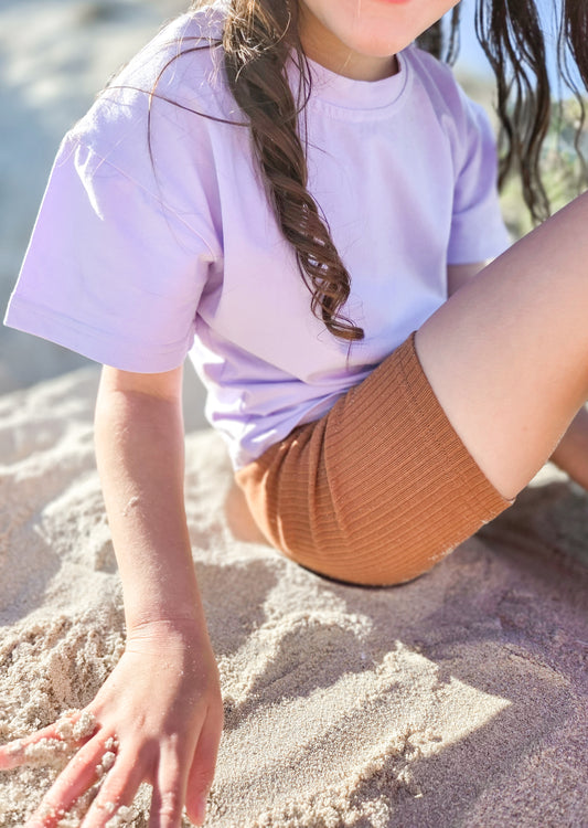 Kids Basic Bike Shorts - Chocolate