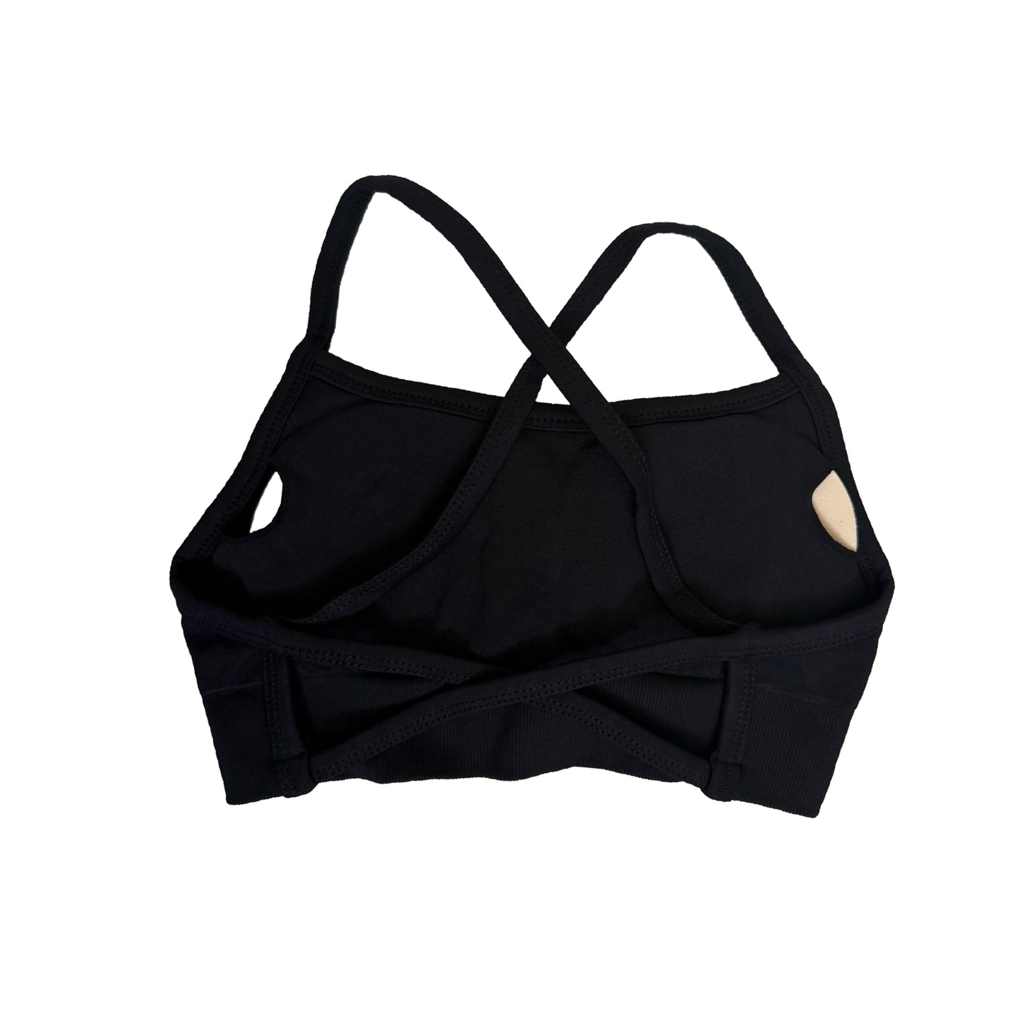 IMPACT CROSS BACK CROP - BLACK (OLD LOGO)