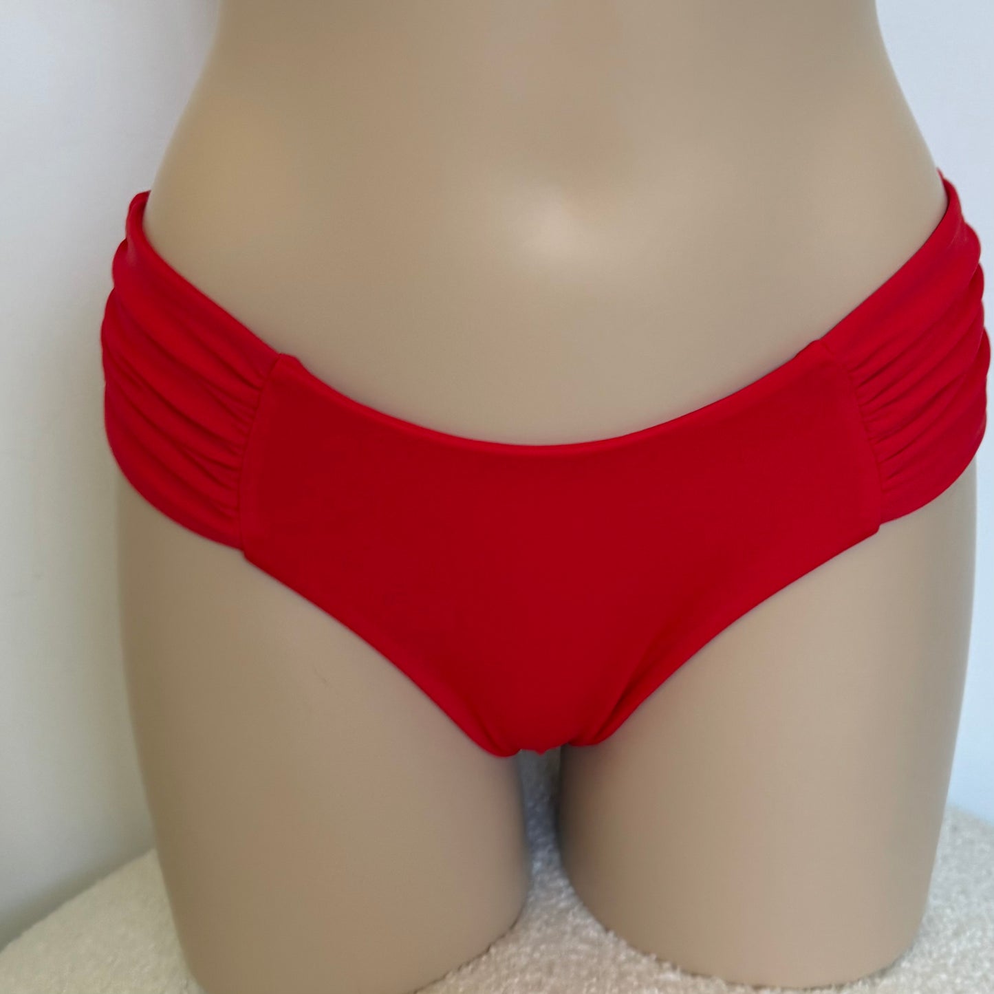 Bikini Bottoms Full Coverage Low Rise - Red