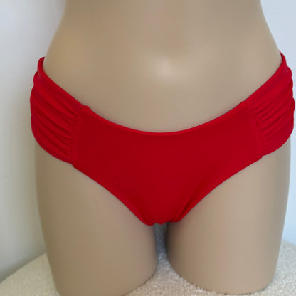 Bikini Bottoms Full Coverage Low Rise - Red