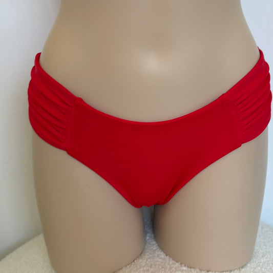 Bikini Bottoms Full Coverage Low Rise - Red