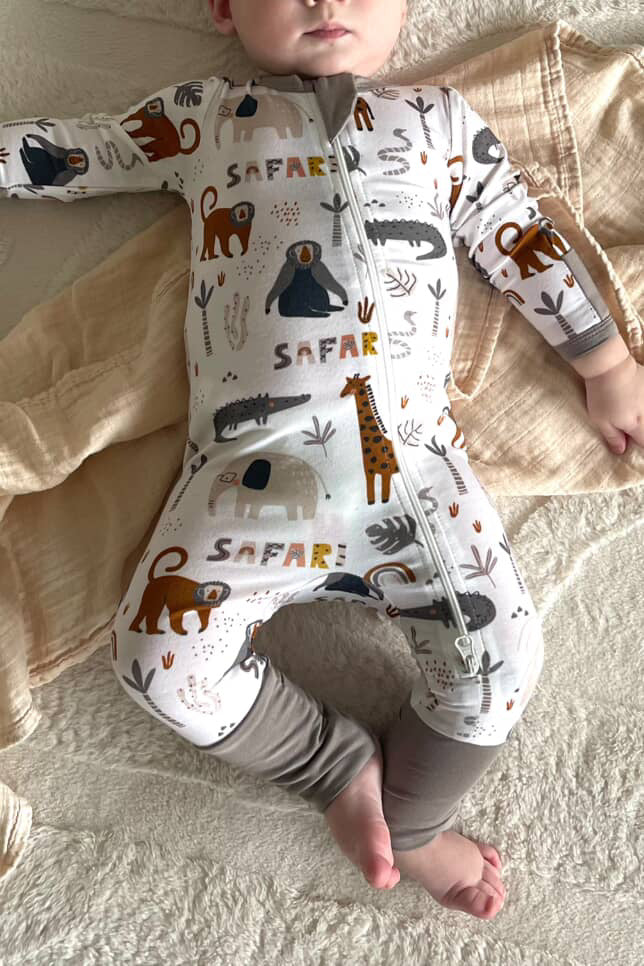 Kids Bamboo Growsuit - Safari