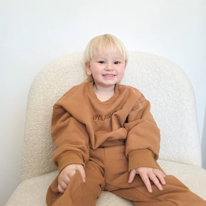 *PRE-ORDER* KIDS LOGO CREWNECK - CARAMEL
