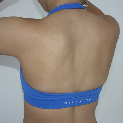 Impact Halter Crop - Electric Blue