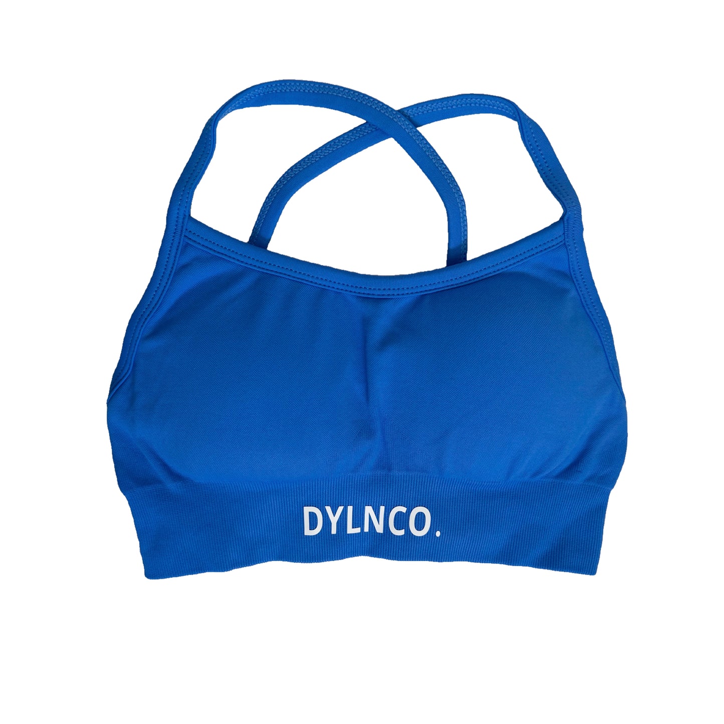 IMPACT CROSS BACK CROP - ELECTRIC BLUE (OLD LOGO)