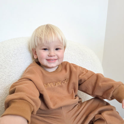 *PRE-ORDER* KIDS LOGO CREWNECK - CARAMEL