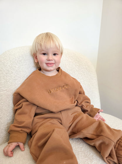 *PRE-ORDER* KIDS LOGO CREWNECK - CARAMEL