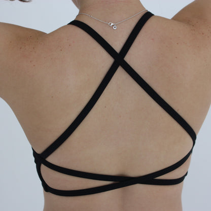 Impact Cross Back Crop - Black