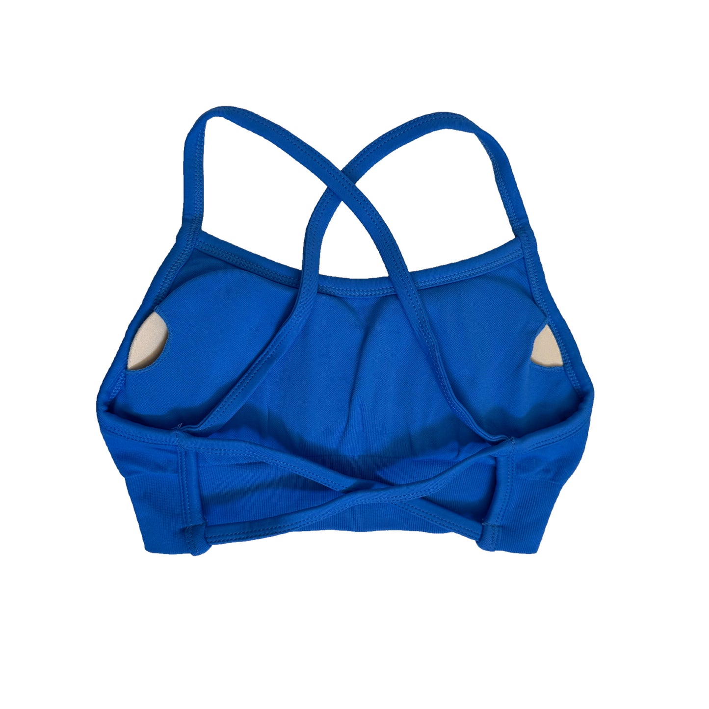 IMPACT CROSS BACK CROP - ELECTRIC BLUE (OLD LOGO)