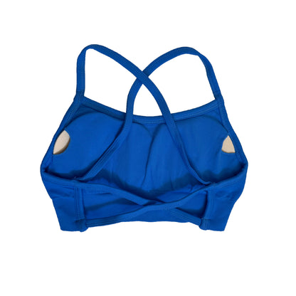 IMPACT CROSS BACK CROP - ELECTRIC BLUE (OLD LOGO)
