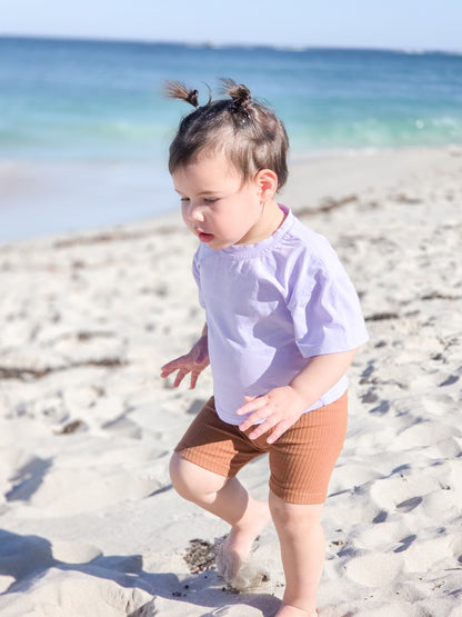 Kids Basic Bike Shorts - Chocolate