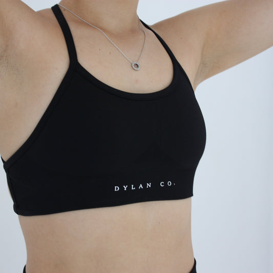 Impact Cross Back Crop - Black