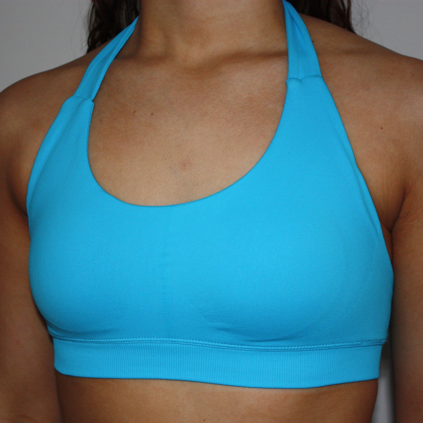 Impact Halter Crop - Ocean Blue