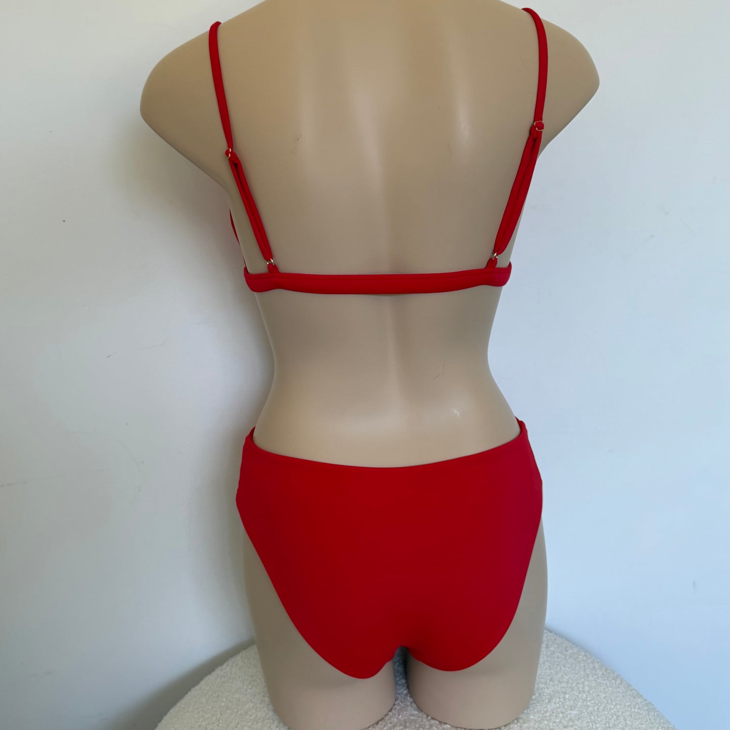 Bikini Bottoms Full Coverage Low Rise - Red