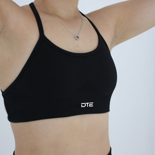 Pre Order (DTE) Impact Cross Back Crop - Black
