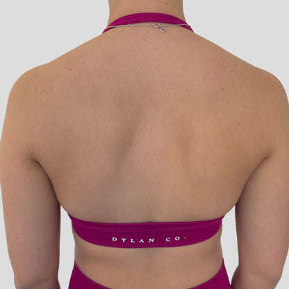 Impact Halter Crop - Berry Bliss