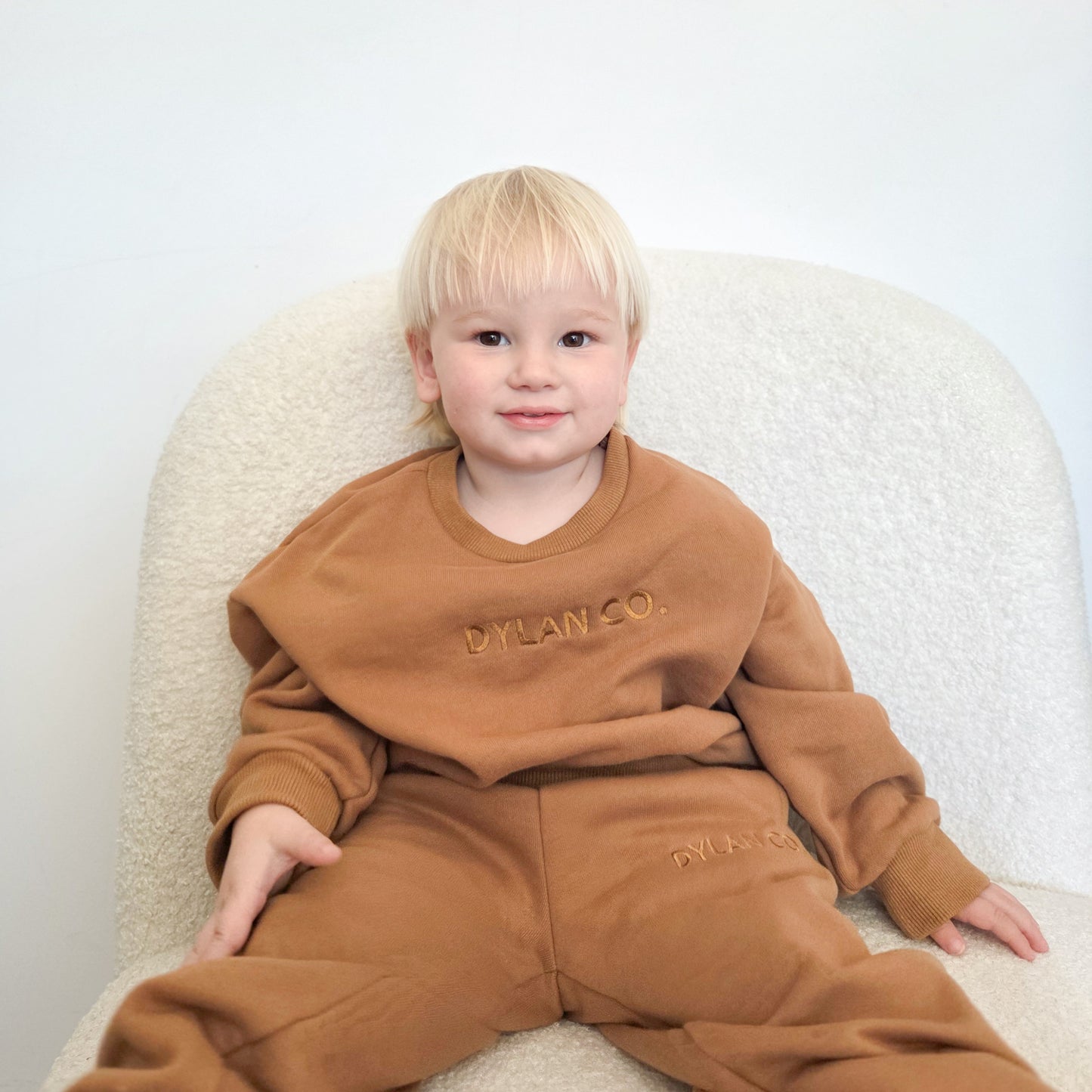 *PRE-ORDER* KIDS LOGO CREWNECK - CARAMEL