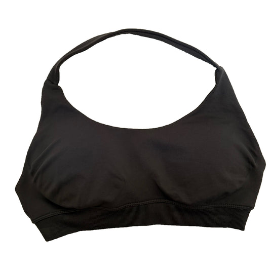 SEAMLESS HALTER CROP - DARK GRAY