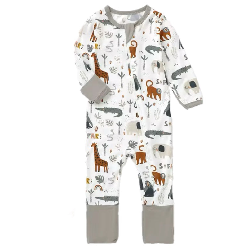 Kids Bamboo Growsuit - Safari