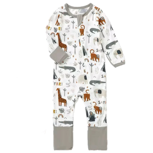 Kids Bamboo Growsuit - Safari